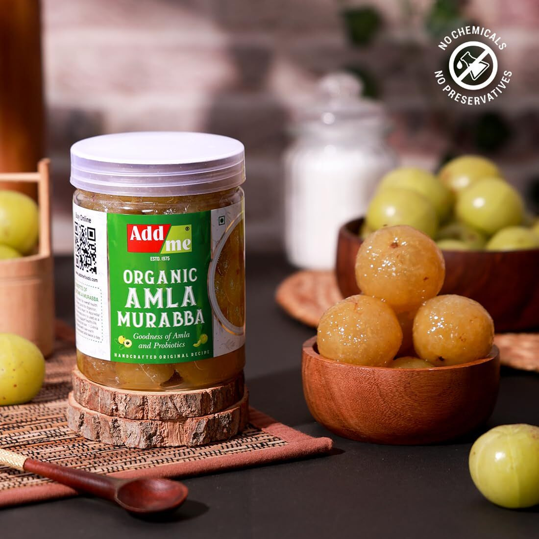 Add me Homemade Dry Amla Murabba 400g | Naturally preserved without sugar syrup amla murabba immunity booster pet jar.
