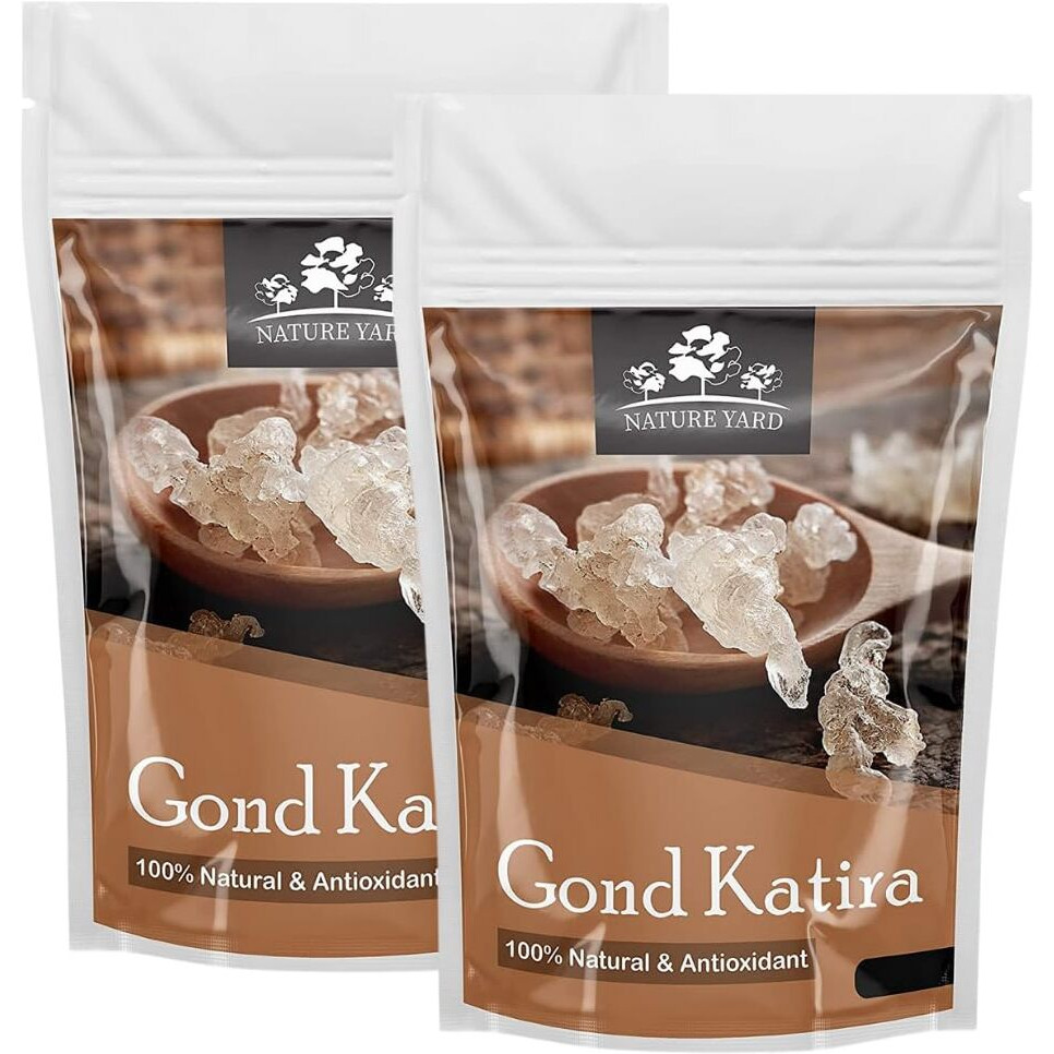NATURE YARD Gond Katira Pure Organic (Edible gum) tragacanth Crystals - 2 kg - 100% Natural Superfood with Cooling Properties | Almond Gum | Badam Pisni | Chahar Gond