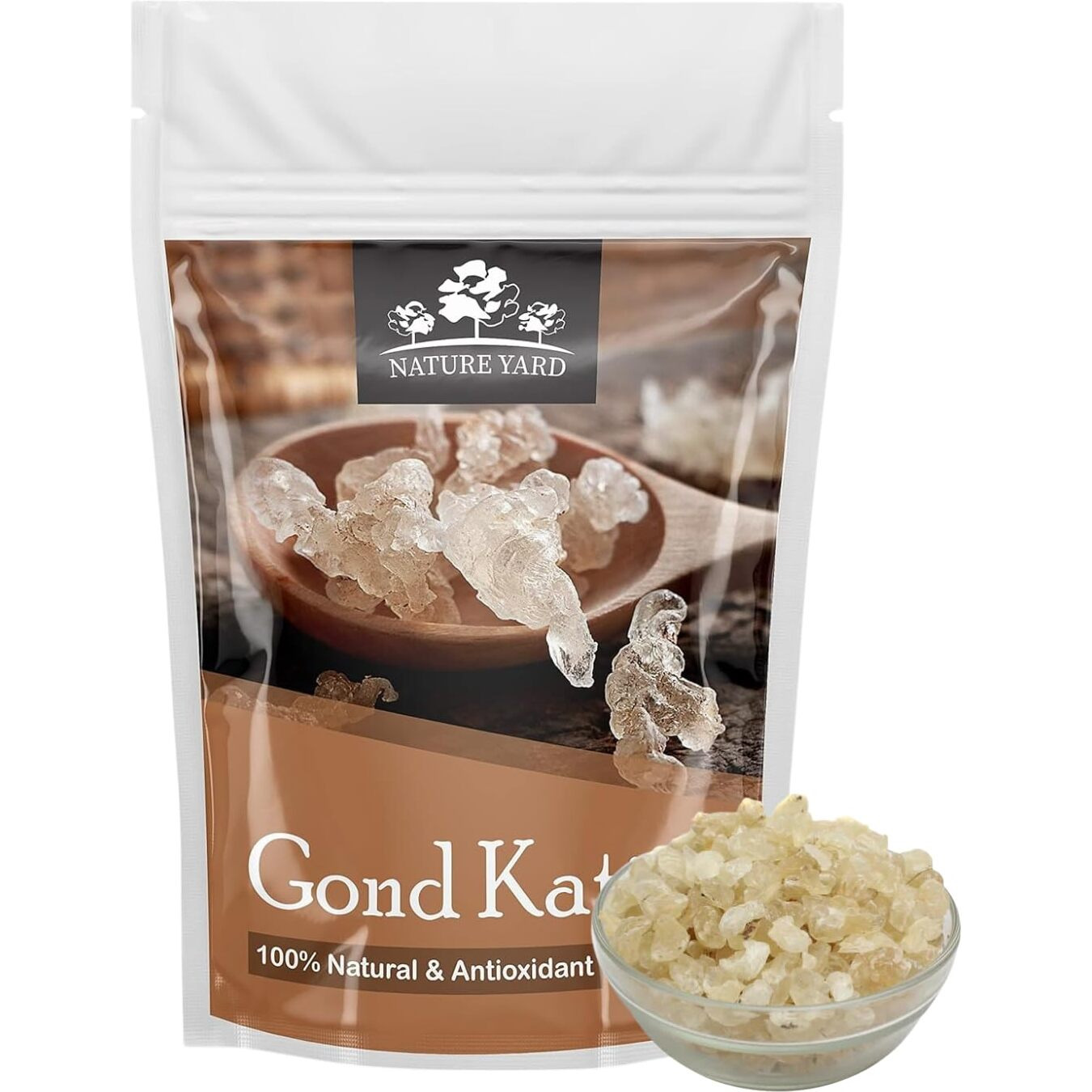 NATURE YARD Gond Katira Pure Organic (Edible gum) tragacanth Crystals - 2 kg - 100% Natural Superfood with Cooling Properties | Almond Gum | Badam Pisni | Chahar Gond
