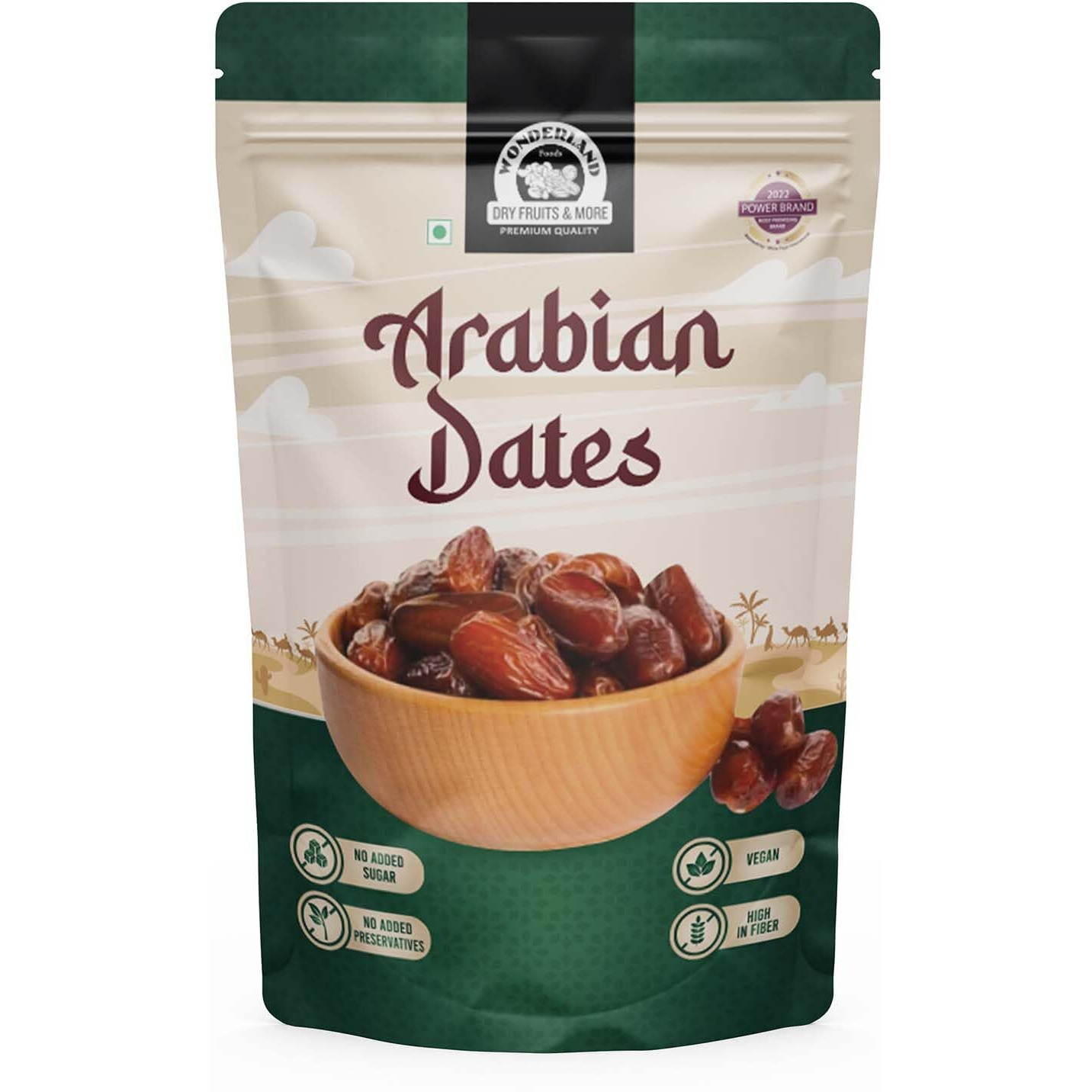 WONDERLAND FOODS (DEVICE) Premium Fresh Arabian Dates 250Gm,Soft And Chewy Texture Khajur, Khajoor, No Preservatives, No Added Sugar, Rich In Iron, Fibre & Vitamins