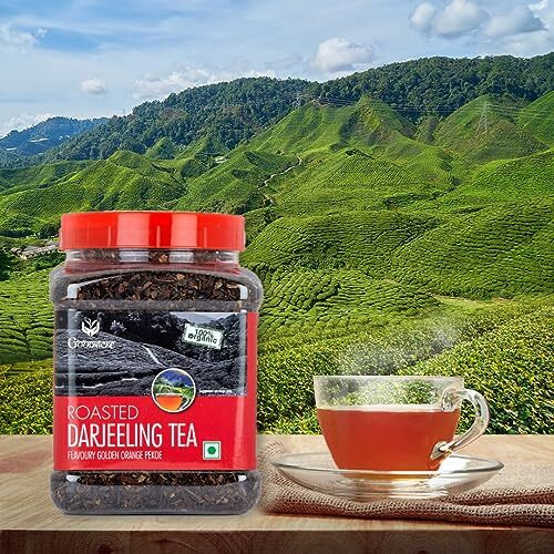 GOODRICKE Roasted Organic Darjeeling Tea - 250 gm (Pack Of 3) | 100% Pure & Natural Whole Leaf | Flavoury Golden Orange Pekoe | Black Tea