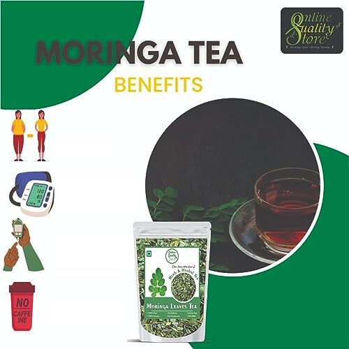 Online Quality Store Moringa Leaves - 100g |Moringa Dry Leaf, Dried Drumstick Tree Leaves, Natural Super-Food  For Making Herbal Tea, Smoothies, Soups - multiuse
