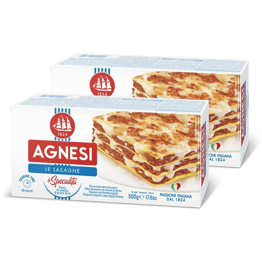 Agnesi Lasagne, 500G, Pack Of 2, Vegetarian, 500 grams