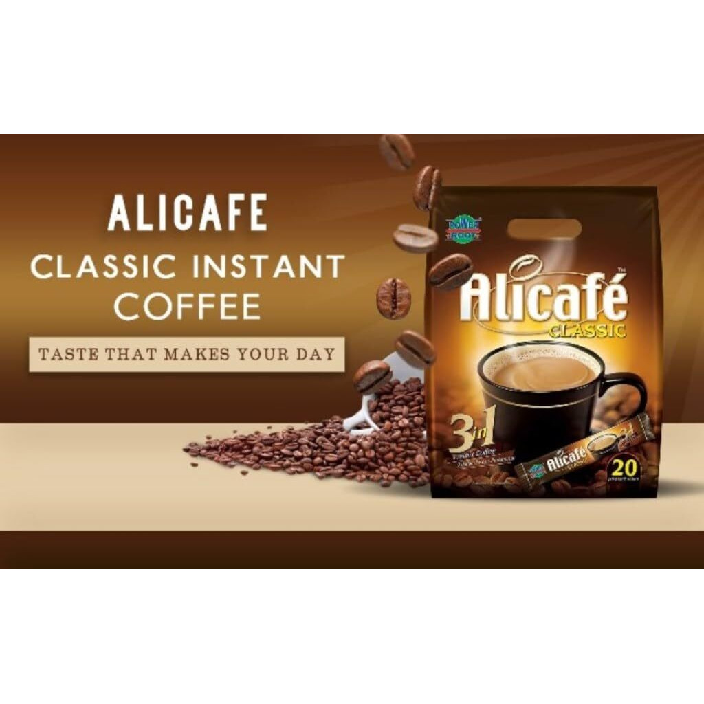 Alicafe Classic Coffee- Instant Coffee 3 in 1 (Coffee Premix)  400gm (20gm sachets X 20)