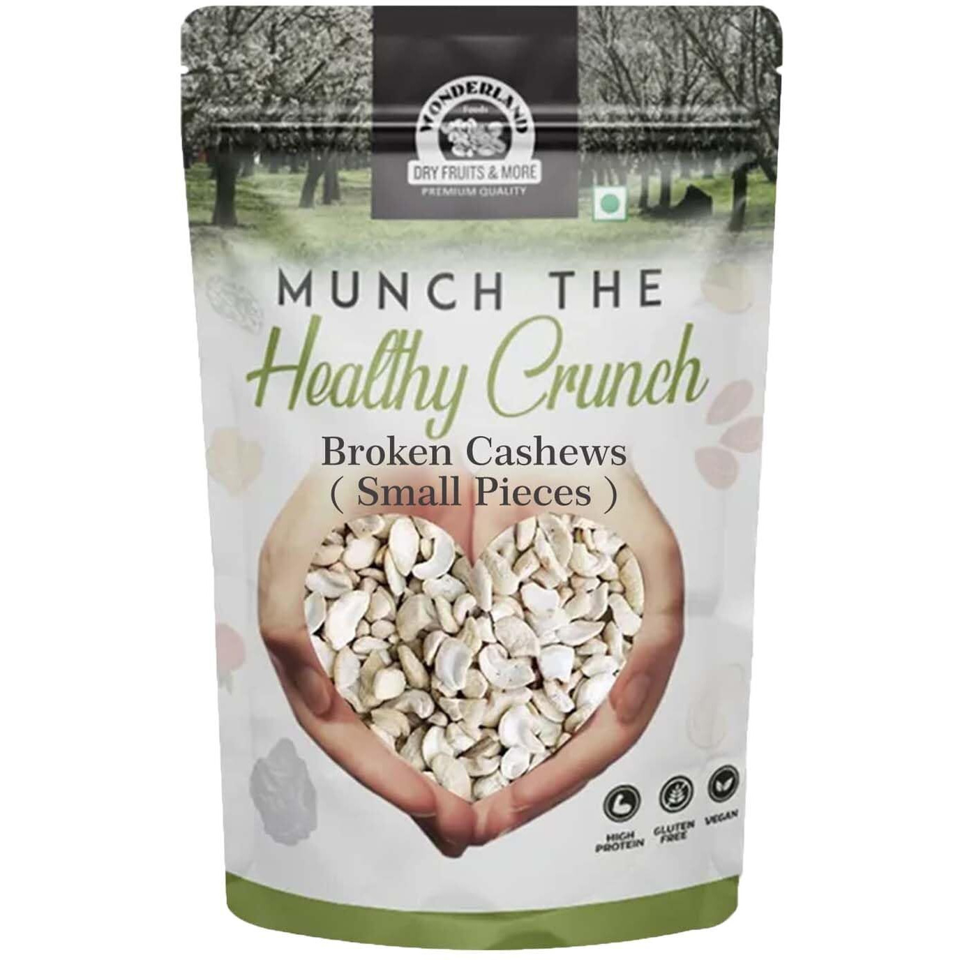 WONDERLAND FOODS Small Piece Broken Cashew (Kaju Tukda) 900g Pouch