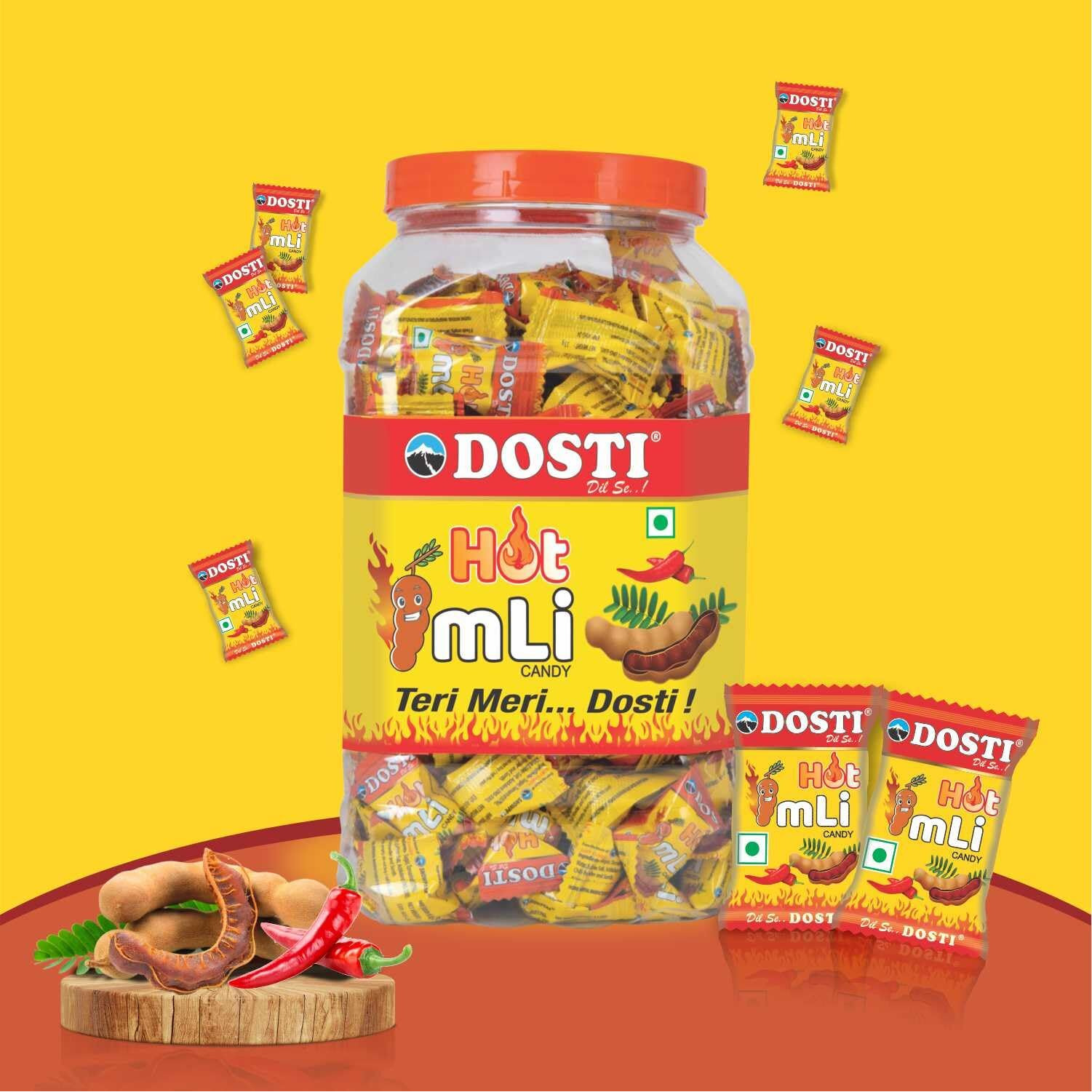 Snowpeak Dosti Hot Imli Candy | Tamarind Candy | Digestive Candy | 220 Pieces (Pack of 1) 770 gm