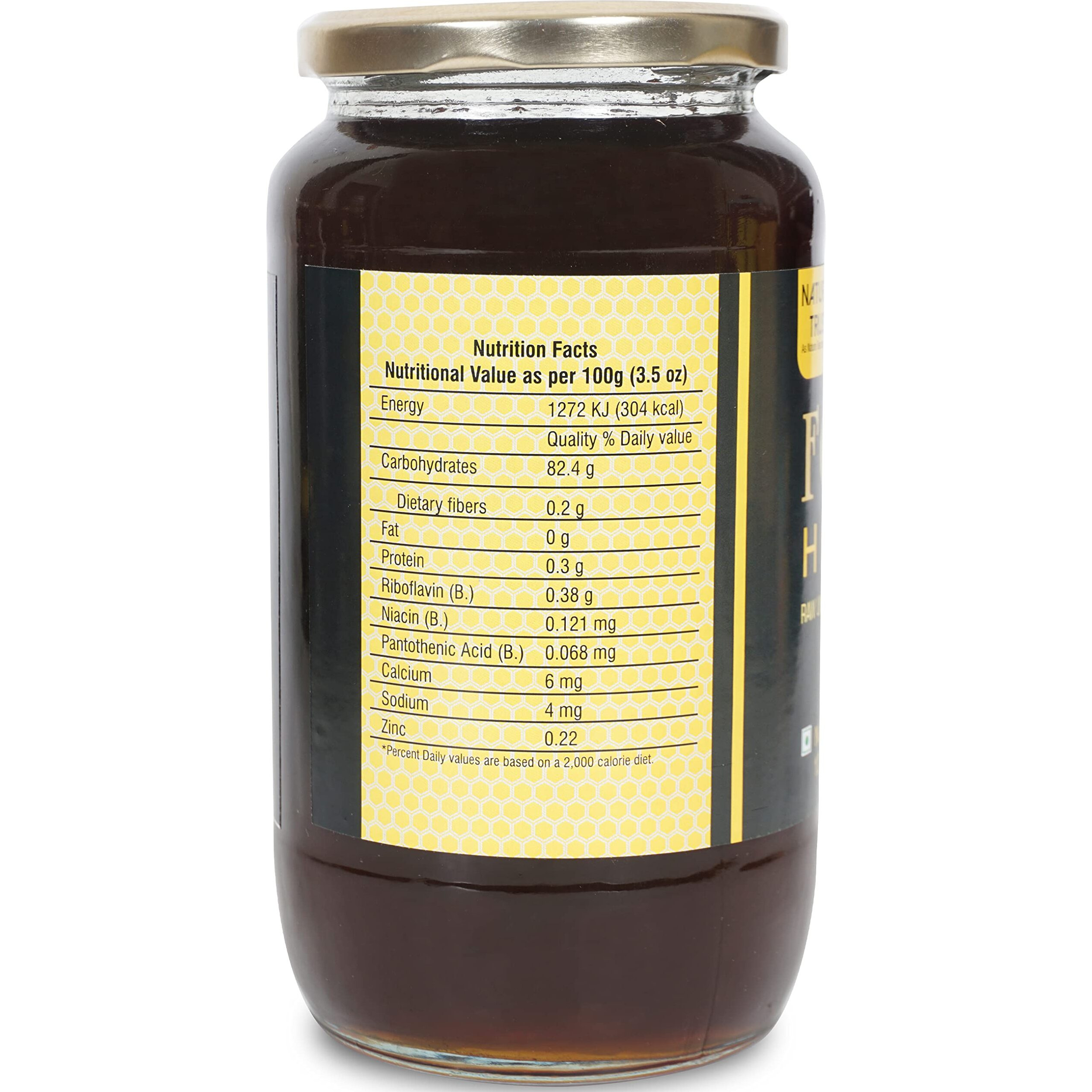 Nature Trust Raw Organic Forest Honey,1200 Gram, Wild, Unprocessed, Unheated, Non Pasteurized, Original Honey 100% Pure and Natural (1.2 Kg Pack of 2))