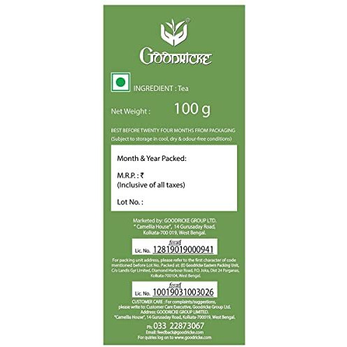 GOODRICKE Thurbo Darjeeling Tea - 100 gm, (Pack Of 7) | Single Estate | 100% Pure & Original Darjeeling Long Leaf Tea | Enticing Colour & Superior Taste | Irresistible Aroma