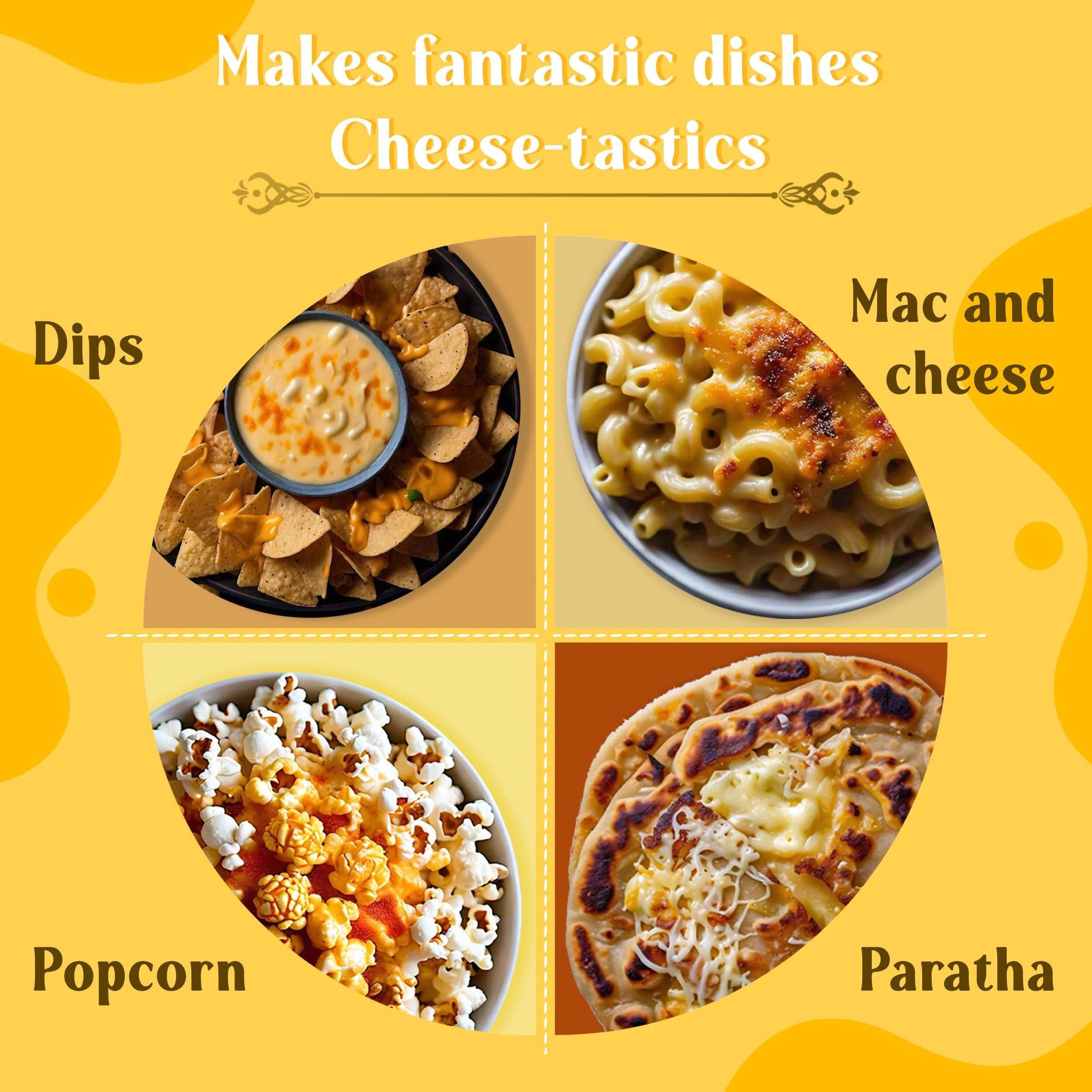 GRELLA Cheddar Cheese Powder for Popcorn |125 g| cheese pop corn seasoning masala for Pasta, Pizza, French Fries, Biryani, chicken, Mac and Cheese, French Fries, Taco, Makhana, Omelets - SEASON IT UP