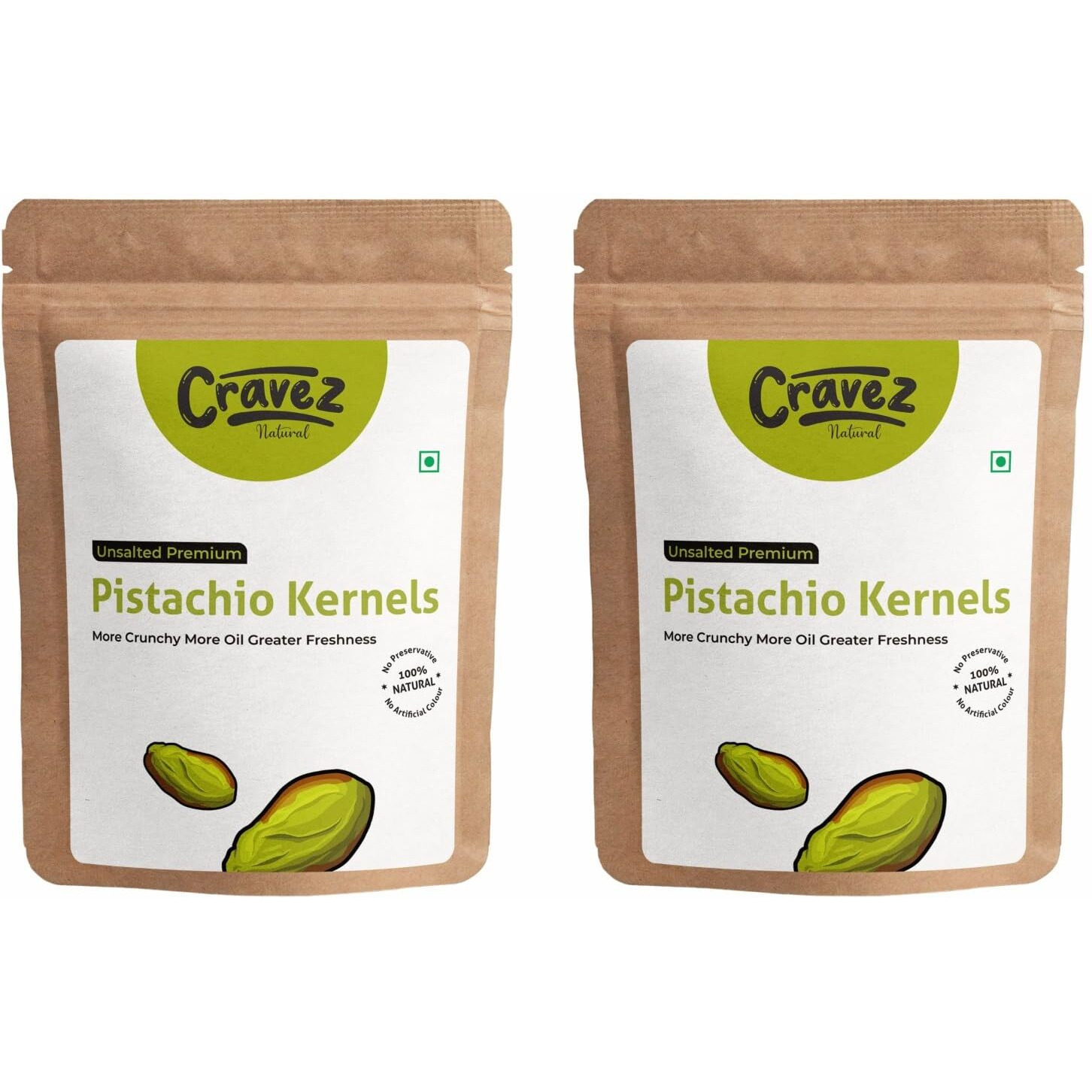 Cravez Premium Unsalted Whole Pista Kernels - 1 kg | Imported | Fresh & Crunchy | (Grade A ++ Nuts, Premium Jumbo Size, Imported) Packed in Reusable Premium Jar