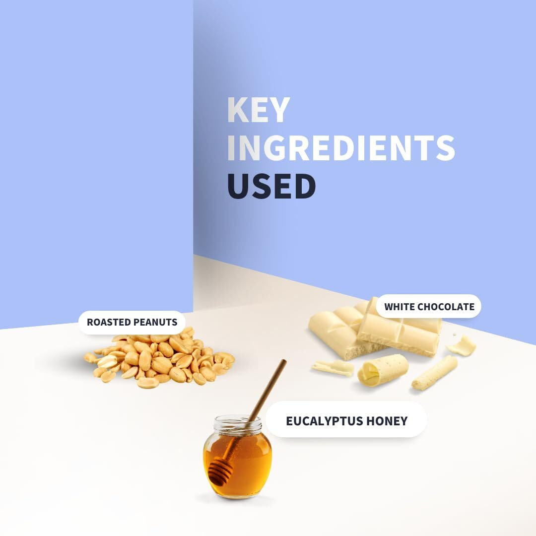 FitFeast White Chocolate Peanut Butter | Dessert Like Taste | No Trans Fat | No Hydrogenated Oils | Naturally Sweetened With Eucalyptus Honey | Many Health Benefits (Pack Of 4), 1 Kg 930 G
