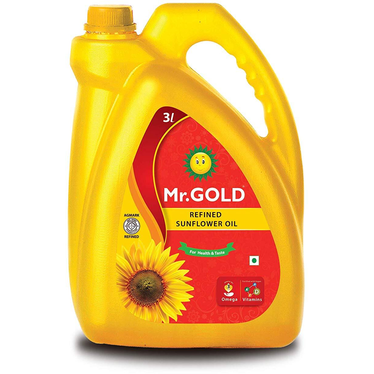 Mr. Gold Refined Sunflower Oil Can, 3L