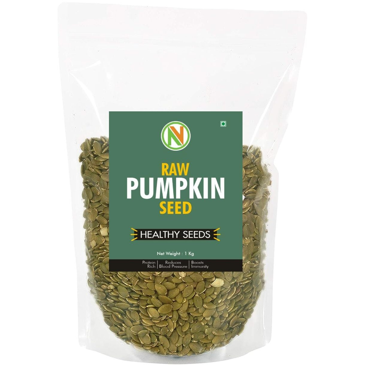 Nature Vit Pumpkin Seeds For Eating, 2 Kg [1 Kg x 2 Packets]