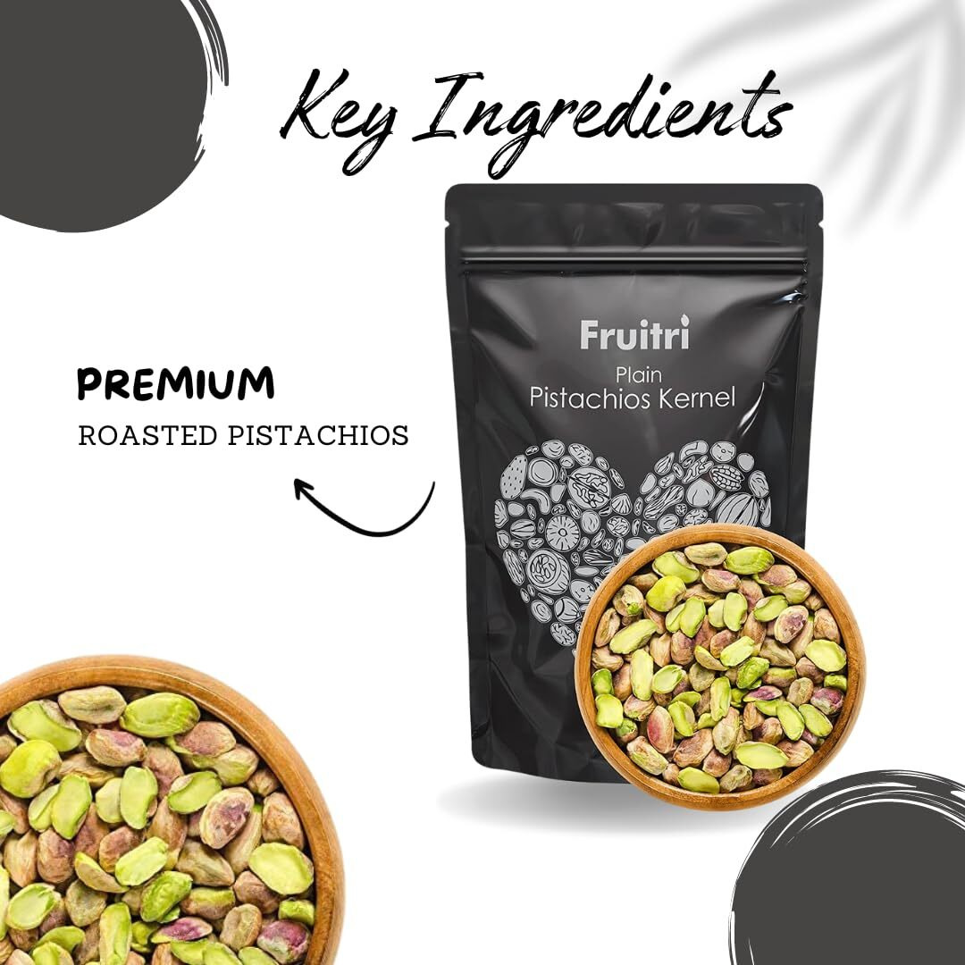 Fruitri Pista Kernals Without Shell, Sada Pista, Dry Fruit - 500 Gm