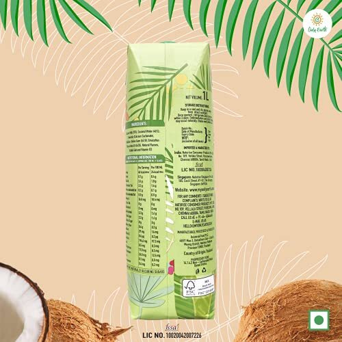 Only Earth Coconut Drink | Best for Coffee, Tea, Cereals, Shakes or As Is | 40% Coconut Water + 59% Coconut Milk | Dairy Free | Unsweetened | Plant-Based | Source of Calcium | Preservatives Free | No Added Sugar | No Trans-Fat |Thai Coconuts