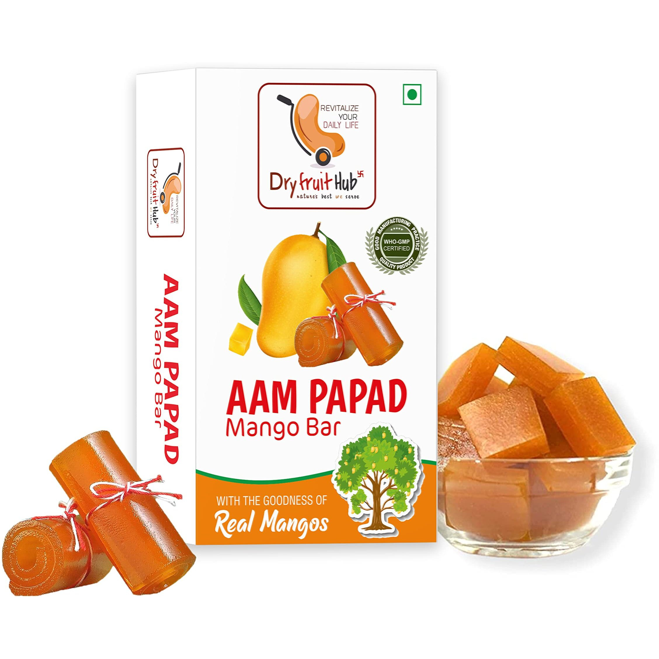 Dry Fruit Hub Aam papad 800gms, Premium Khatta Aam Papad Slice Bar, Aam Papad Khatta Mitha, Pack of 1 Units