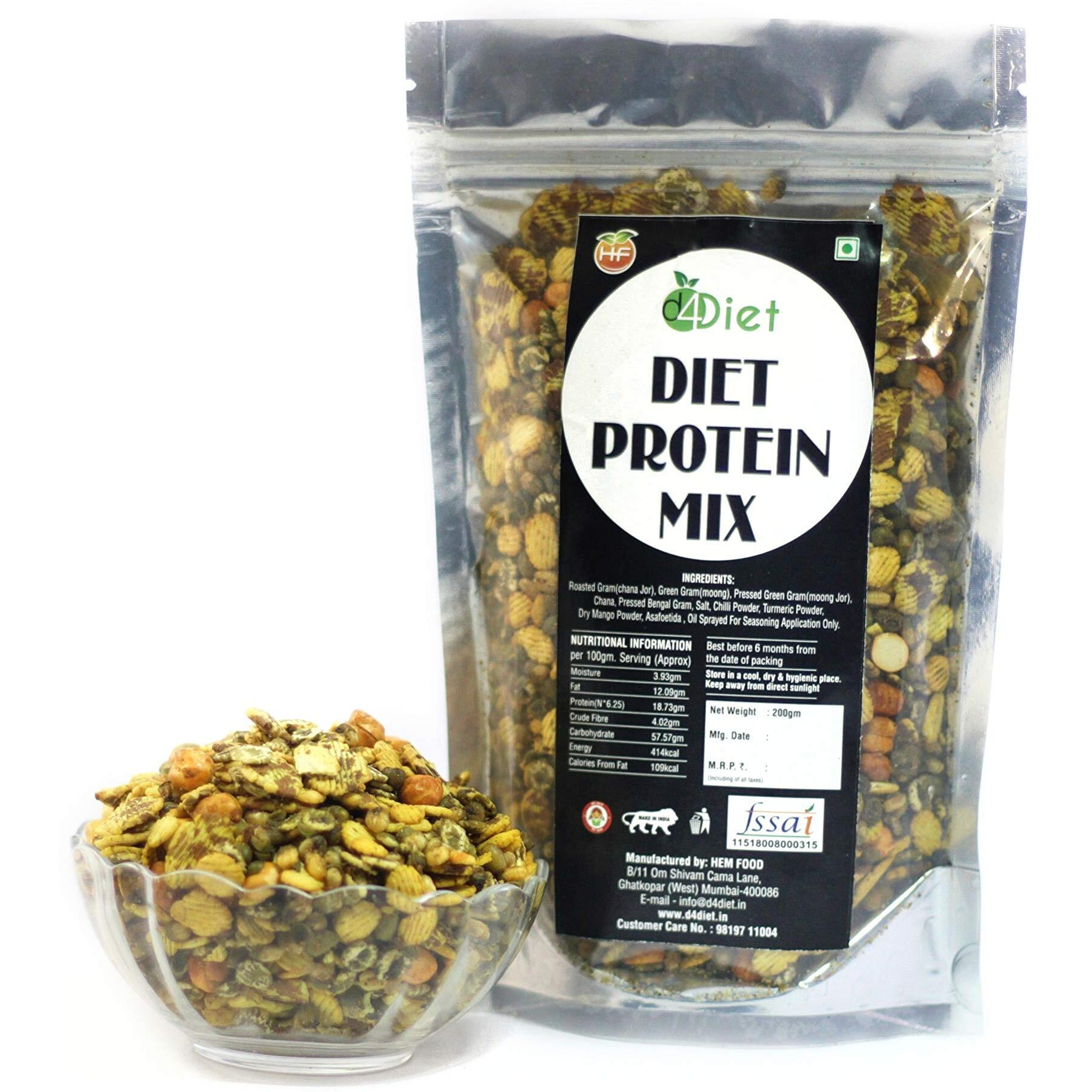 D4Diet Diet Protein Mix - 1Kg | Namkeen | High Protein | Diet Snack | Healthy Snack