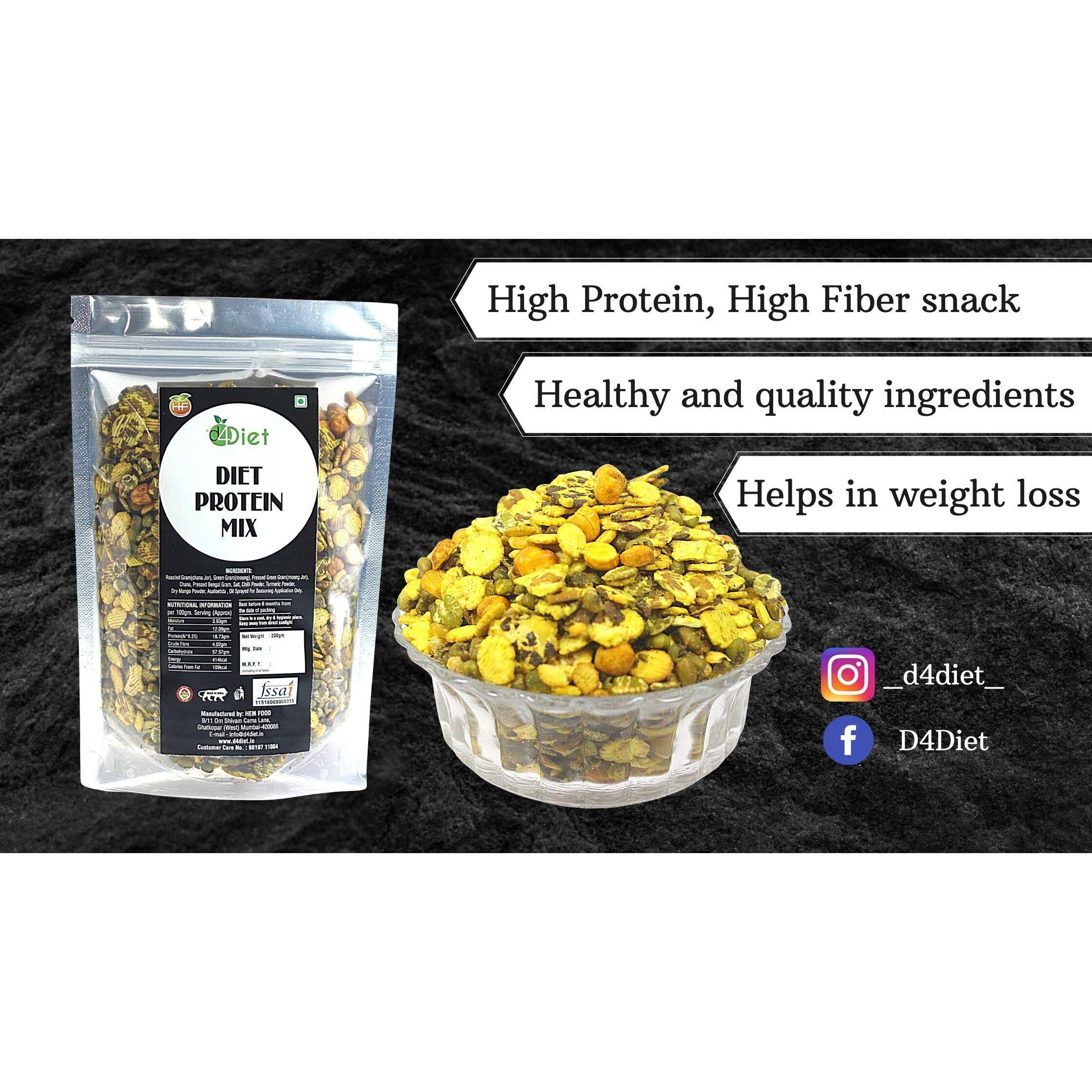 D4Diet Diet Protein Mix - 1Kg | Namkeen | High Protein | Diet Snack | Healthy Snack
