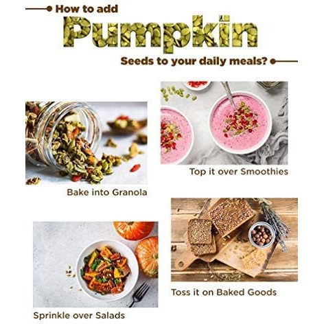 Nutri Organics Roasted Pumpkin Seeds for Eating 1kg Without Salt, Immunity Booster Jumbo Pumpkin Seeds