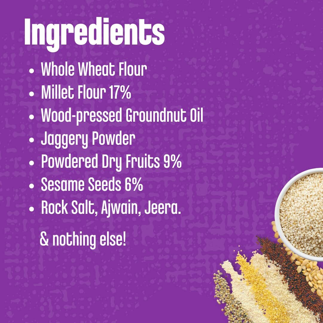 Early Foods - Pack Of 2  Millet & Sesame Teething Sticks 150G - Jaggery