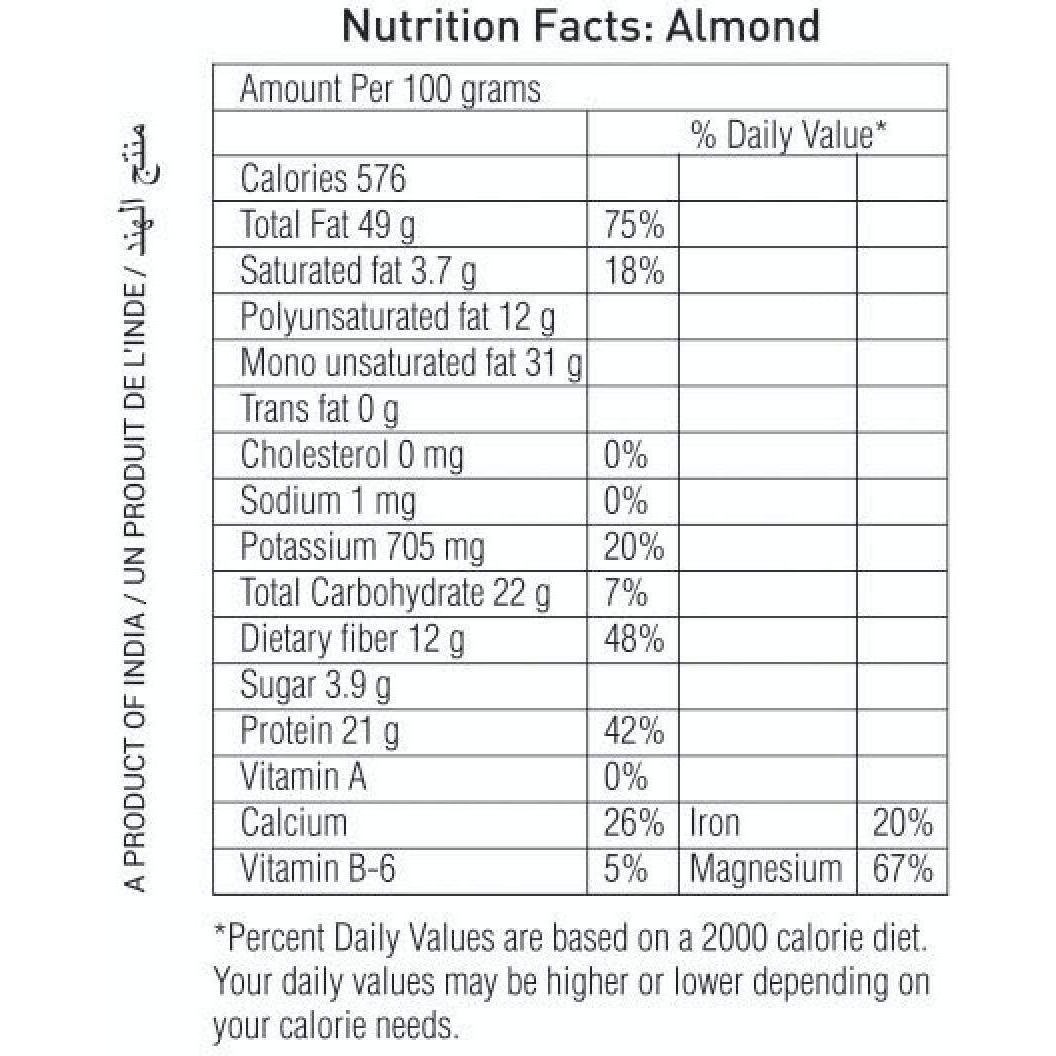 Natureland Organics Almonds 250 gm (Pack of 4) - 1 Kg Offer Pack
