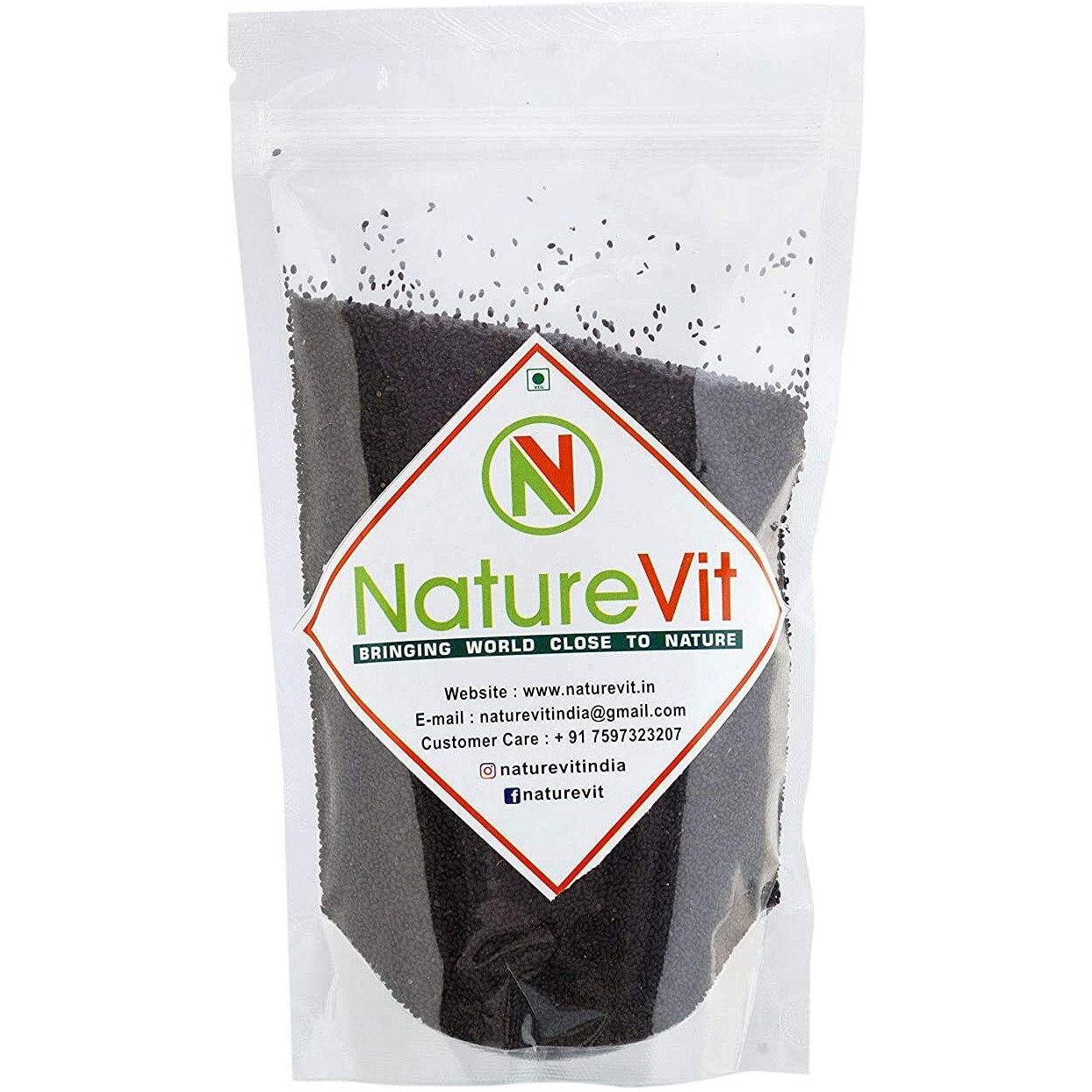 Nature Vit Sabja Seeds For Weight Loss, 900 Gram | Tukmaria Seeds | Basil Seeds | (Reduces Body Heat)