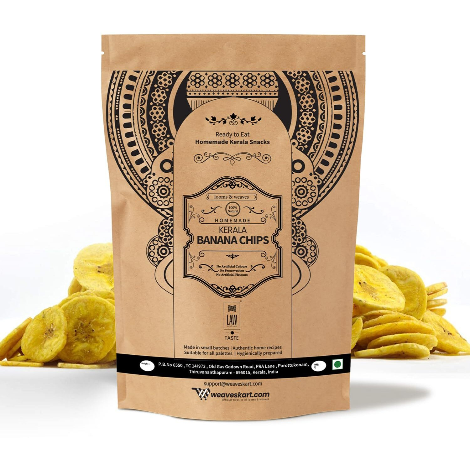 looms & weaves - Kerala Banana Chips - 800 Gm (400gm x 2)