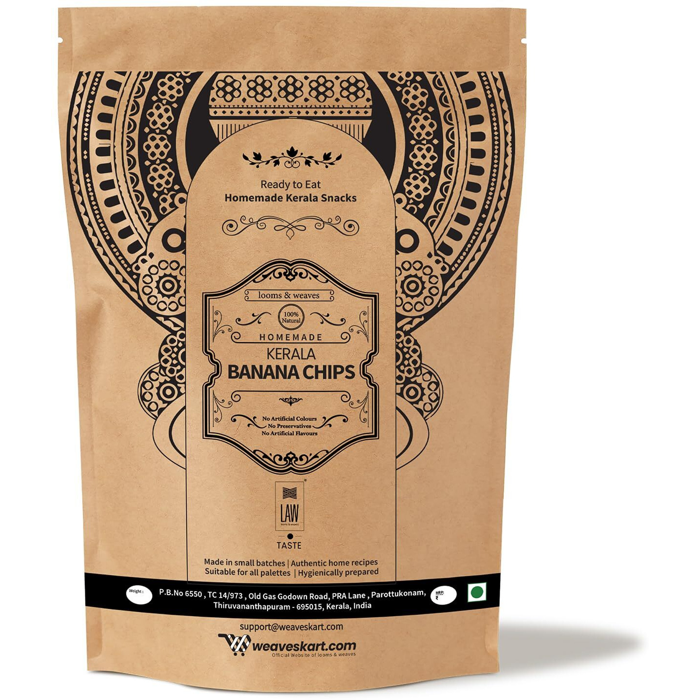 looms & weaves - Kerala Banana Chips - 800 Gm (400gm x 2)