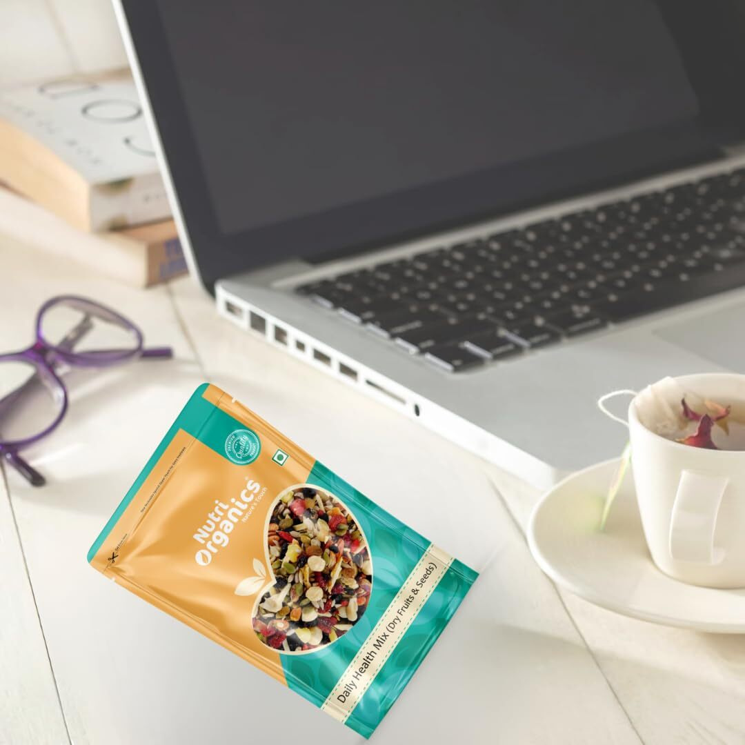 NutriOrganics 100% Natural Premium Mix Dry Fruits 100Gm With Almonds|Cashew|Kishmish|Apricot|Black Raisins|Cranberry|Pumpkin Seeds|Sunflower Seeds|Nuts And Dry Fruits