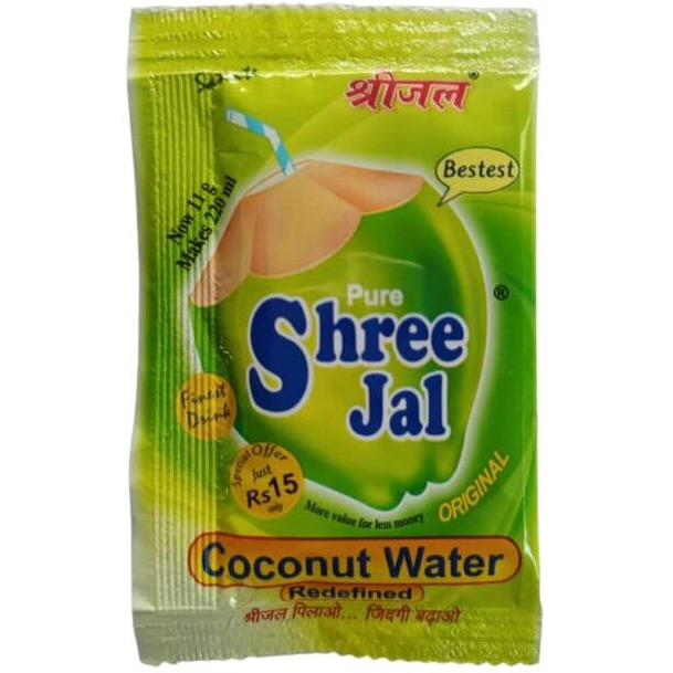 Shreejal Coconut Water Mix Economy Pack of 40 Sachets, (11 Gram Each)