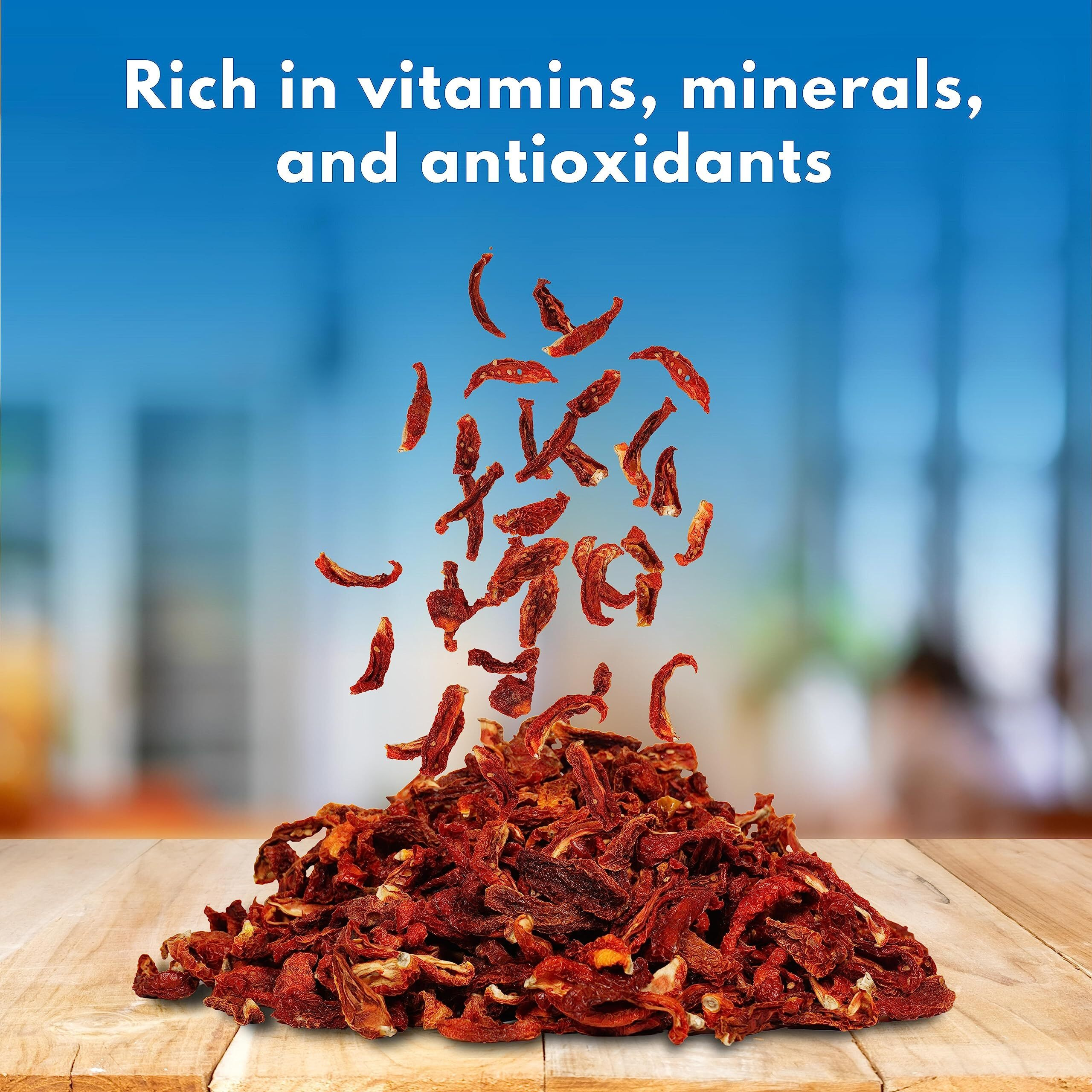 NatureOnus Sun Dried Tomato, 500g | 100% Natural Tomatoes | Hygienically Solar Dried | Anti-oxidant Rich | Use in Dips, Marinades, Salads, Pasta, Veggies, Dals, Curries, Pulav, Soups, Stews, Burgers