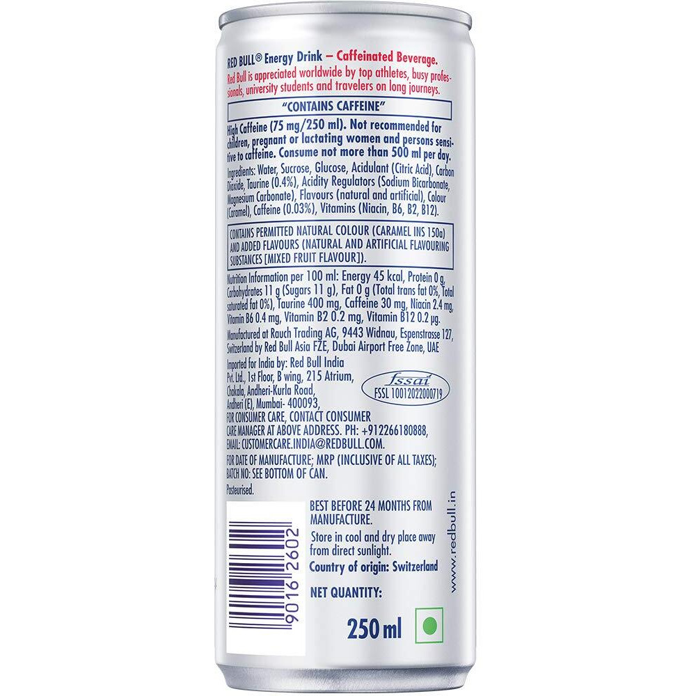 Red Bull Redbull Energy Drink 250 Ml Can 12 Pack - Mixed Fruit
