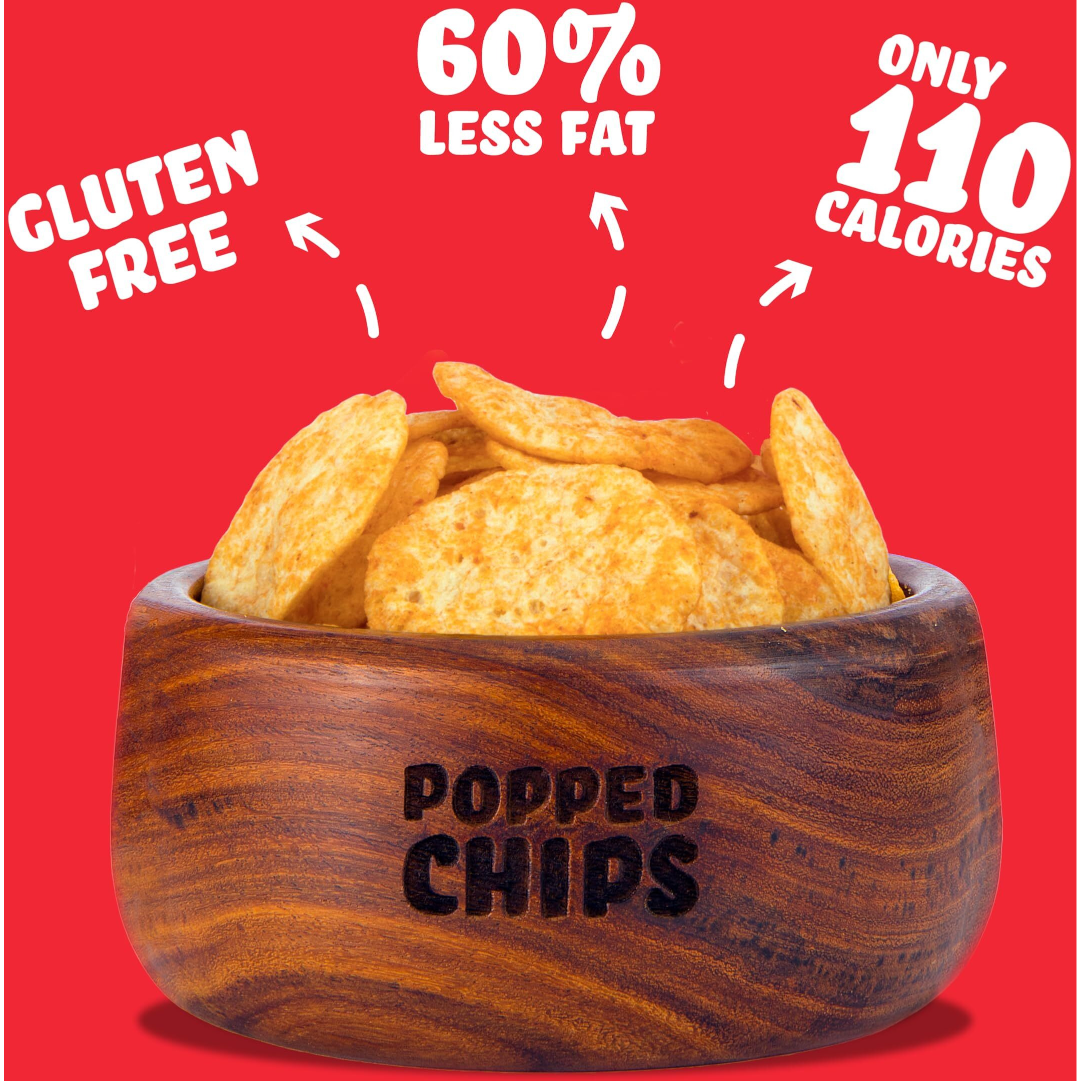 BRB Popped Potato Chips | Not Baked, Not Fried | 16 Packs X 48 Grams | 4 Flavours - Bhel (4), Spicy Chipotle (4), Salt & Pepper (4), Pasta Cheese (4) | 60% Less Fat | Low Calorie | Healthy Snack