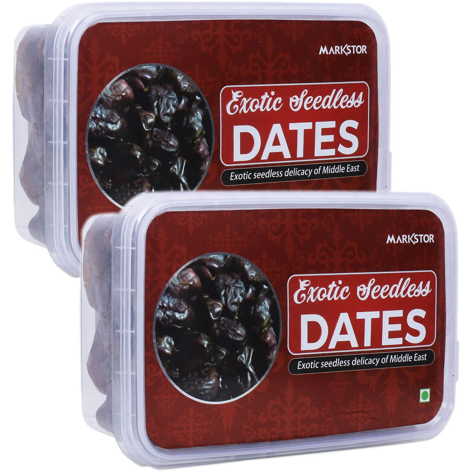 Markstor Exotic Seedless Dates 1 Kg (500g x 2) - Fresh Imported Khajoor/Khajur | Packed with Protein & Vitamins | Natural Sweetener | Ideal for Kids & Adults | No Preservatives