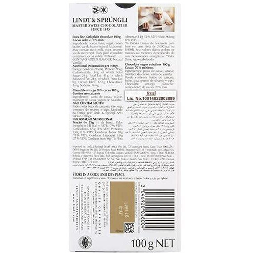 Lindt Excellence 70% Cocoa Dark Chocolate, 100 Gram