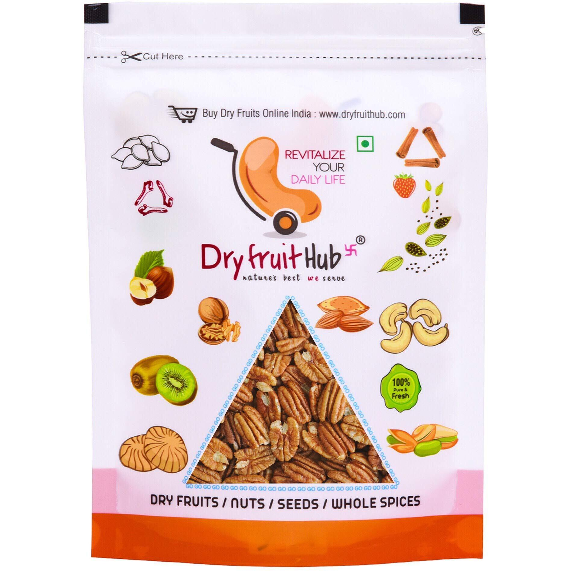 DRY FRUIT HUB Pecan Nuts Raw 1Kg, Fresh Pecans, Pecan Nuts Without Shell, Jumbo Pecan Nut