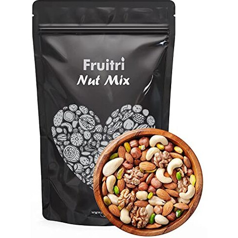 Fruitri Super Healthy Nuts Mix - 500g, Natural, Fresh Dried Fruits and Nuts Mix - Perfectly Balanced Dry Fruits Mixed Pack, 9+ Nut Mix for Anytime Snacking