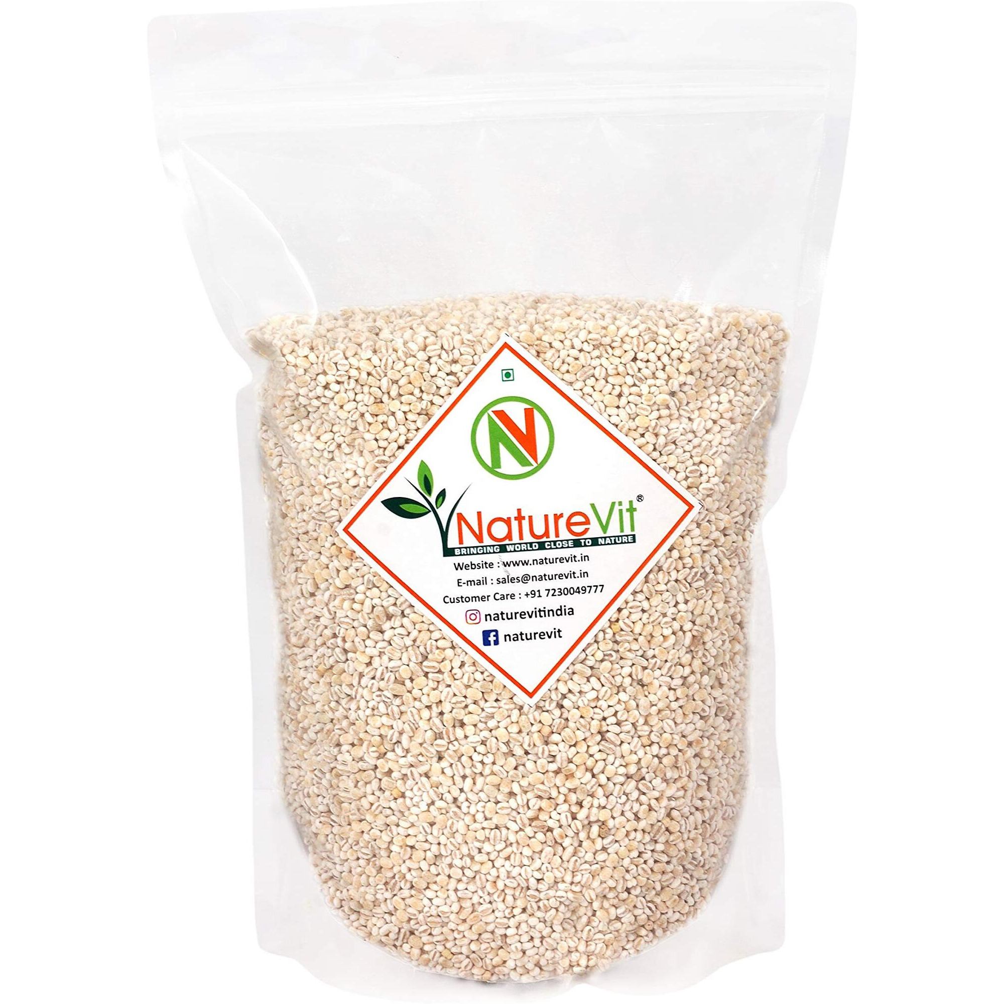 Nature Vit Pearl Barley (Jau), 4.5 Kg [All Natural & Fiber-Rich] ( 900Gm X 5 Packets )