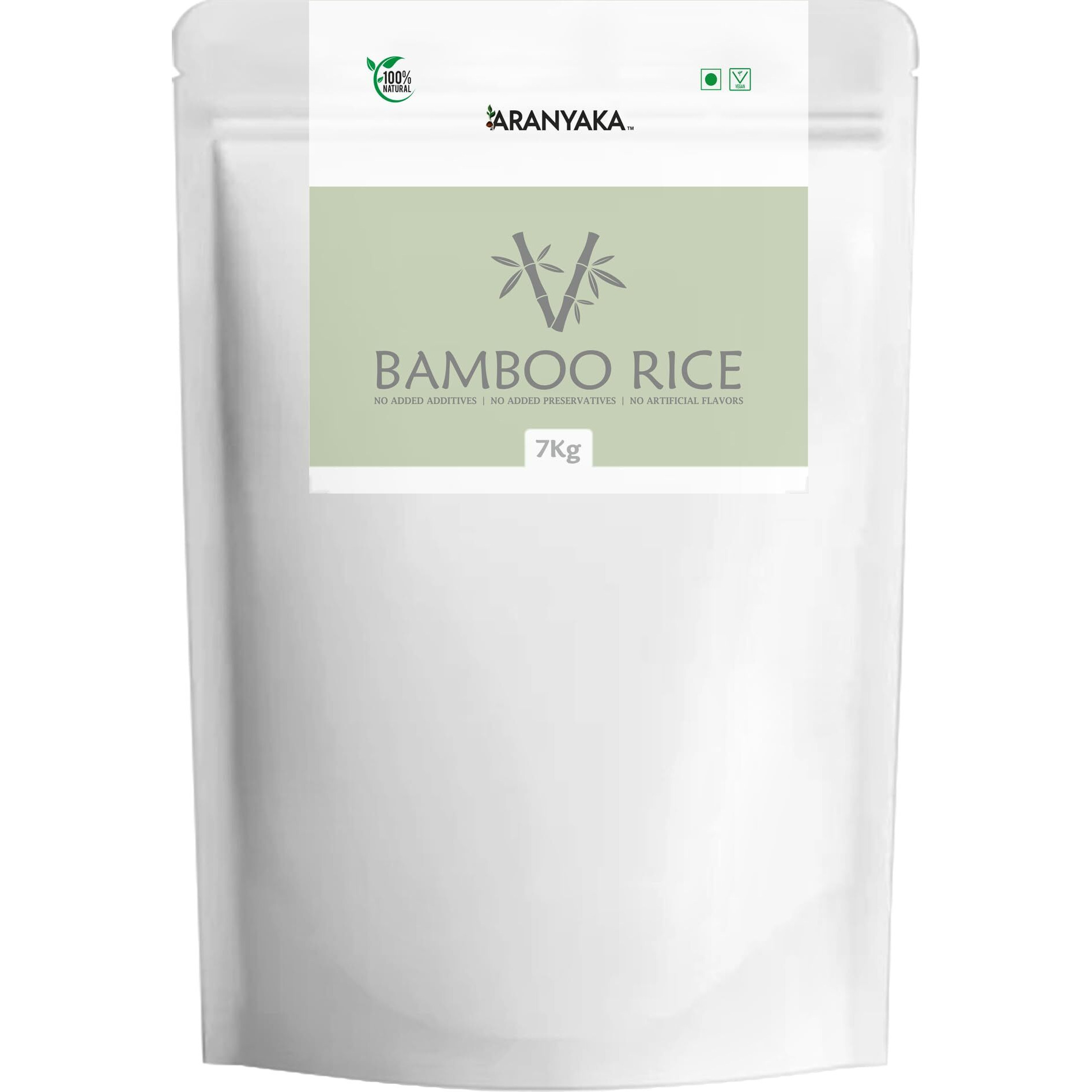 Aranyaka Kerala Wayanadan Forest Wild Bamboo Rice 7 Kg| Mulayari | Small Grain, Raw | Unpolished | 7 kg |