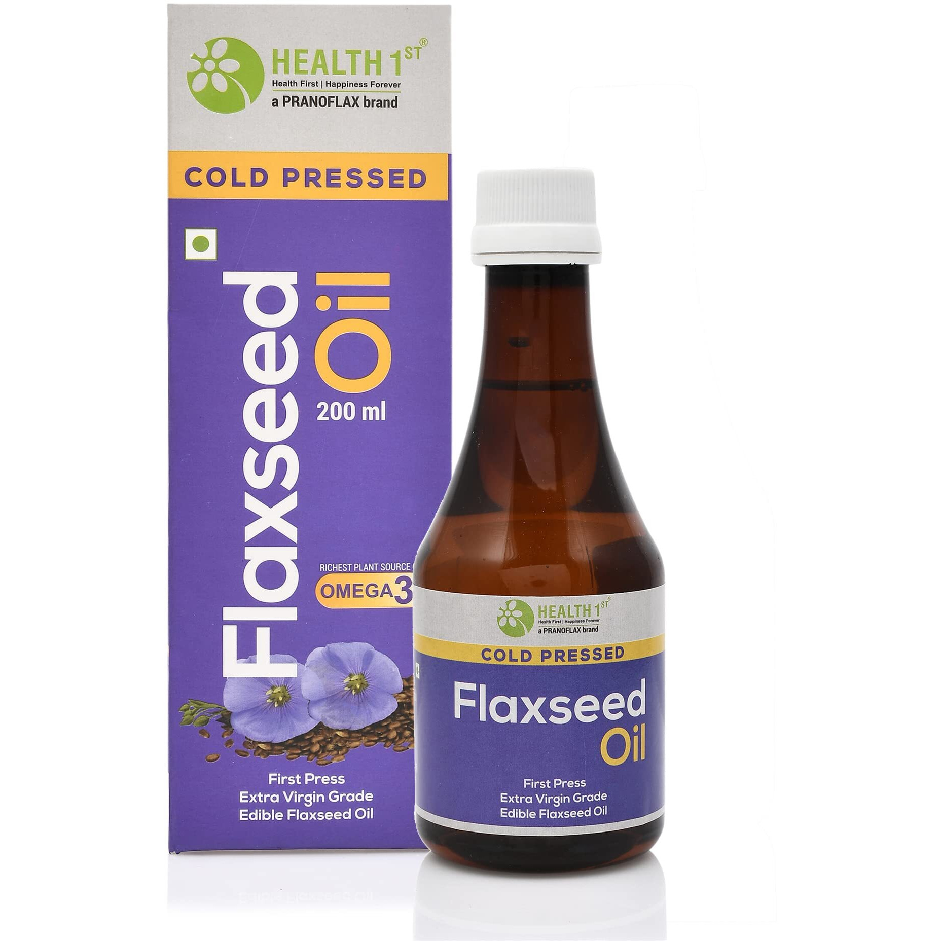 HEALTH 1st Cold Pressed Flaxseed Oil, (Alsi Oil) (Omega -3) - 200 Ml