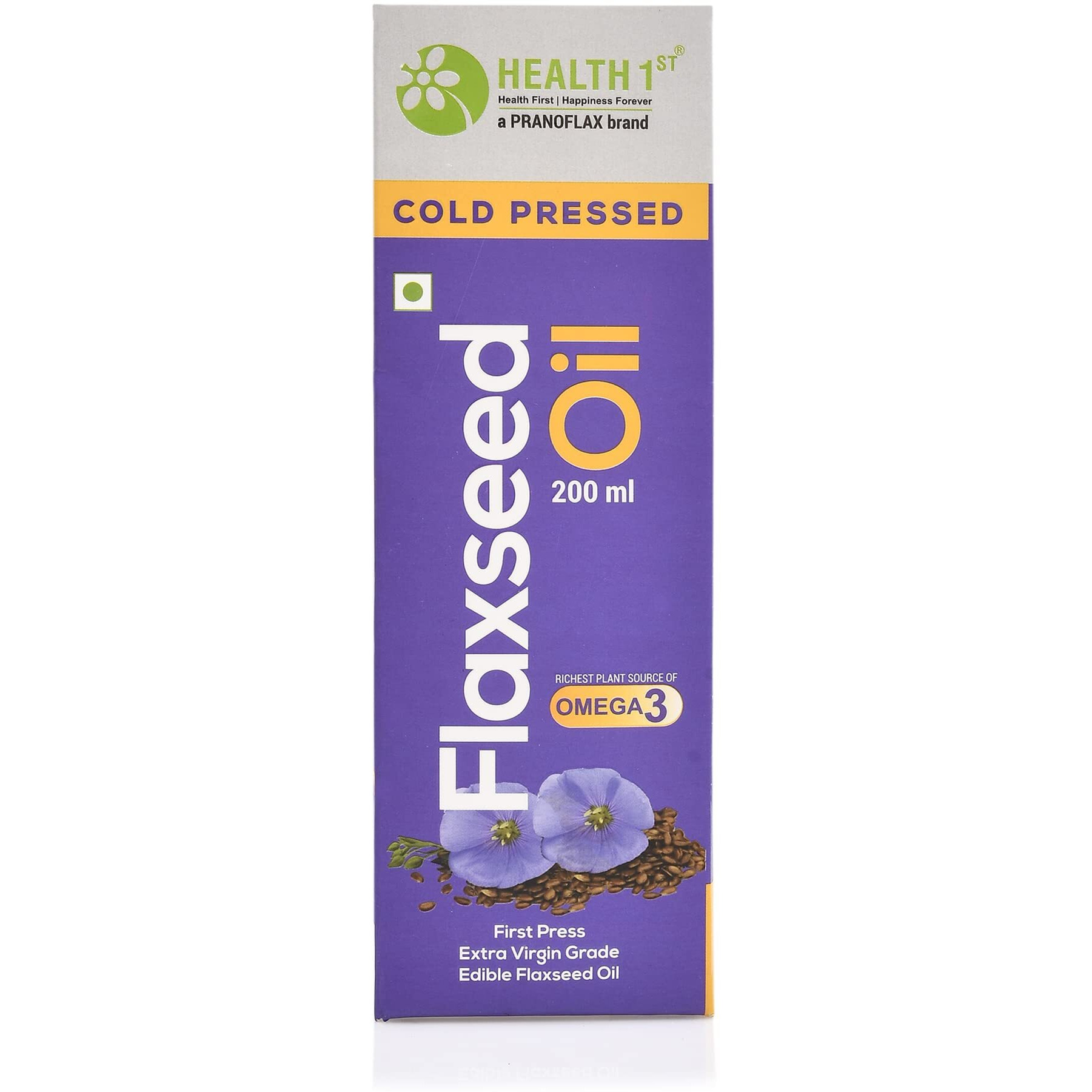 HEALTH 1st Cold Pressed Flaxseed Oil, (Alsi Oil) (Omega -3) - 200 Ml