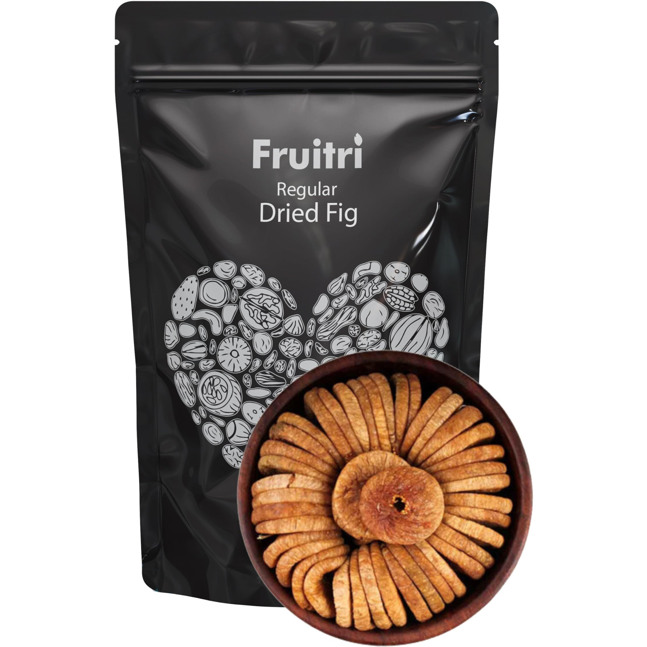 Fruitri Regular Sun Dried Fig, Vacuumed Pack Afghani Anjeer, Medium Size, 200 Gram