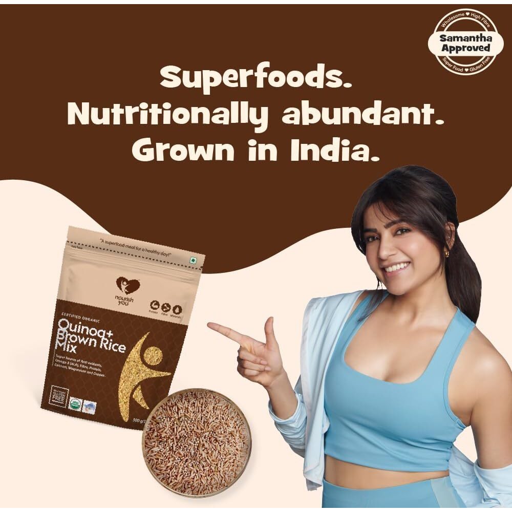 Nourish You Quinoa with Brown Rice Mix | (500G) Each | Gluten Free | High Fibre (Pack of 3)
