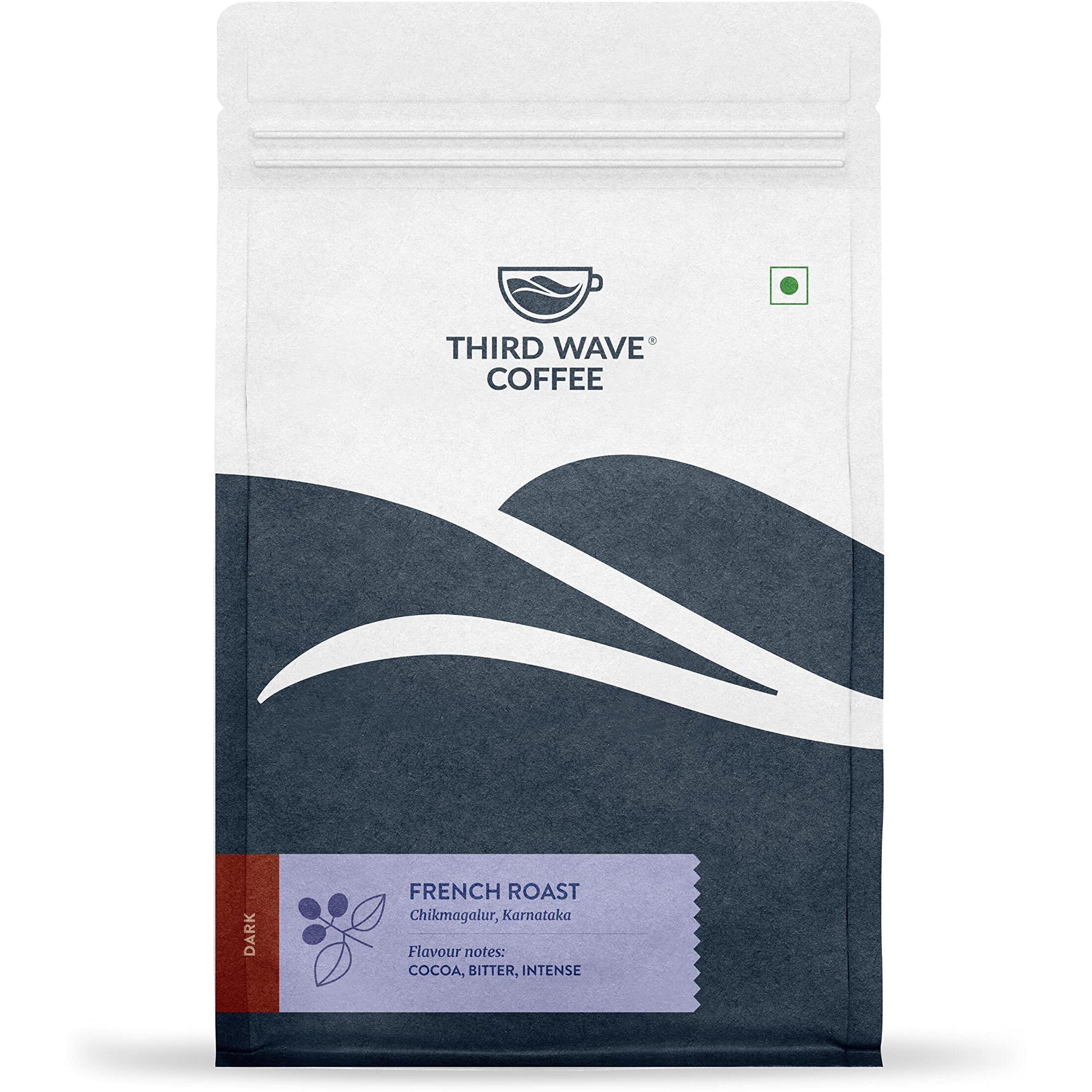 THIRD WAVE COFFEE ROASTERS French Roast 100% Arabica Coffee Whole Bean, 250 gram Packet (Moka Pot/Home Espresso Machine)