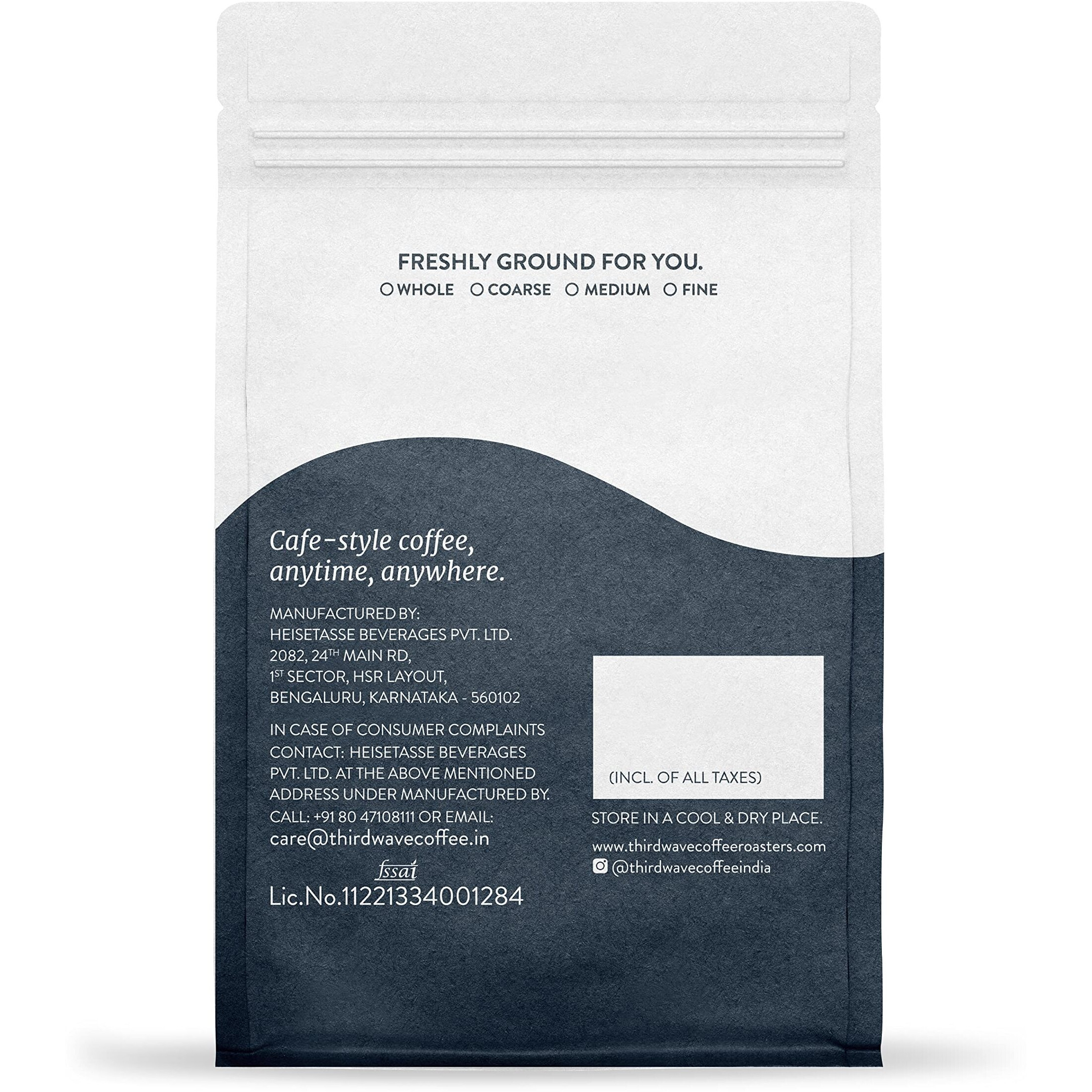 THIRD WAVE COFFEE ROASTERS French Roast 100% Arabica Coffee Whole Bean, 250 gram Packet (Moka Pot/Home Espresso Machine)