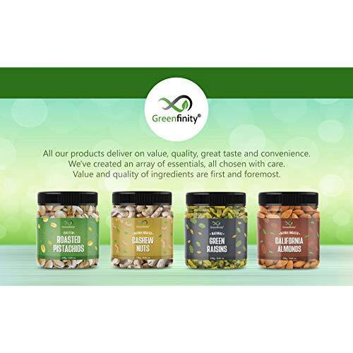 GreenFinity Whole Roasted Salted Pistachios [Pista King] [Jar Pack] - 250g
