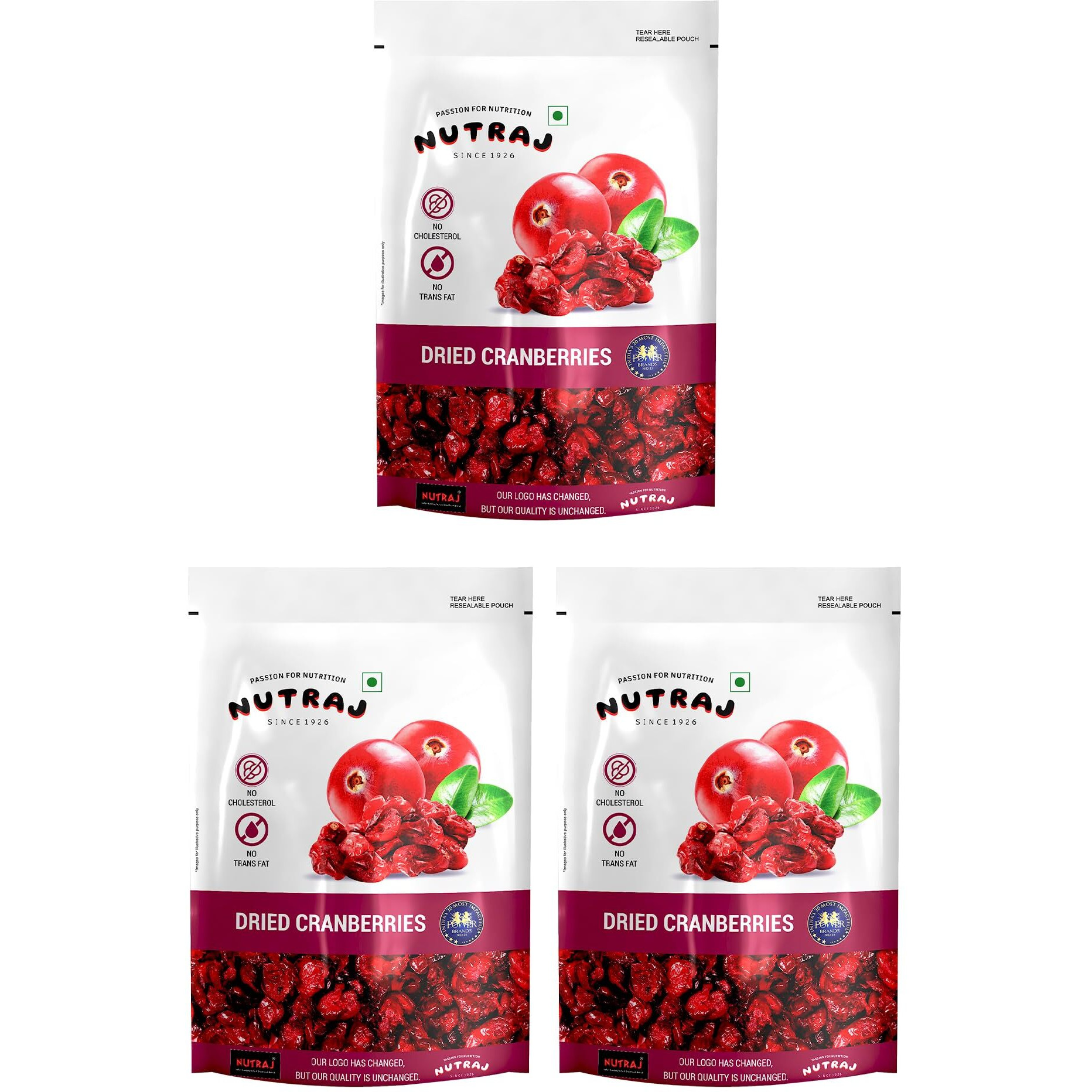 Nutraj Sweet & Tart Sliced American Dried Cranberries 180 Gram (Pack Of 3)