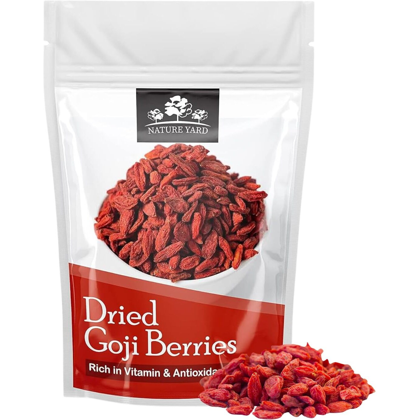 NATURE YARD Organic Goji Berry Dry Fruit (Unsweetened Dried Berries) - 900gm - Good For Liver/ 100% Natural/Rich in Vitamin A/No Artificial Flavour