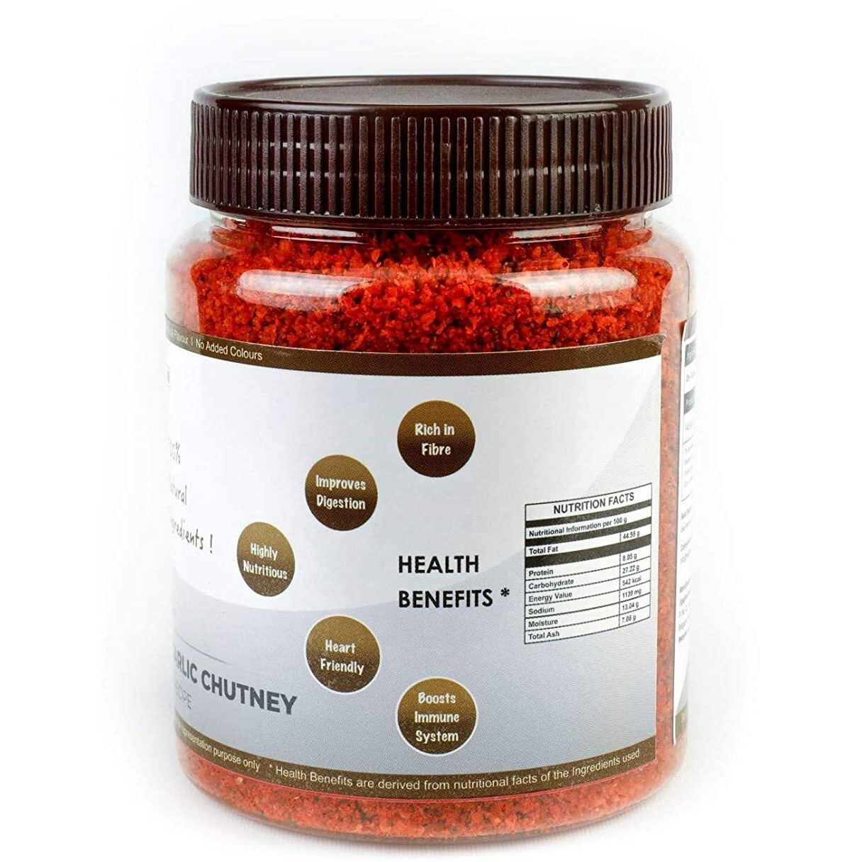 HEALTHY PANDA Dry Coconut Garlic Chutney Khobra Lasun Chatni, Kobbari Chatani, Dry Nariyal Chutni (100% Natural & Healthy) - 250 Gram