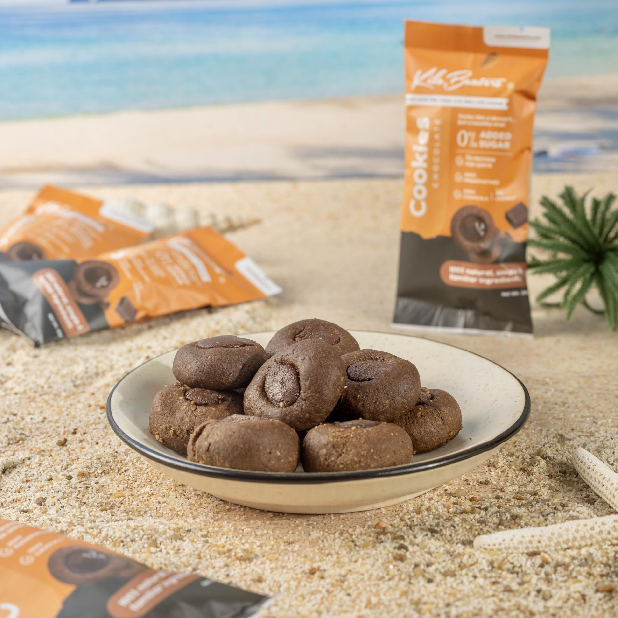 KILOBEATERS Keto Friendly Chocolate Dessert Healthy Diet Cookies Biscuits Snacks for Diet, With Sugar Free, No Maida, Zero Sugar & Zero Preservatives, 30g - (Travel Pack of 15)